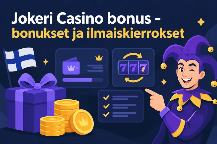 Jokeri Casino bonus - bonukset ja ilmaiskierrokset